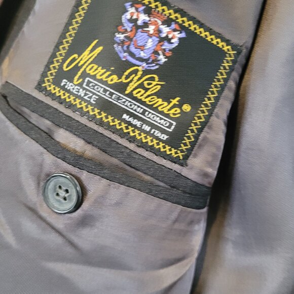 Mario Valente Loro Piana Wool Pinstripe Double Breasted Blazer 46R - Picture 3 of 8